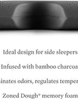 Almohada Shoulder Zoned Dough + Bamboo Charcoal - Lunela