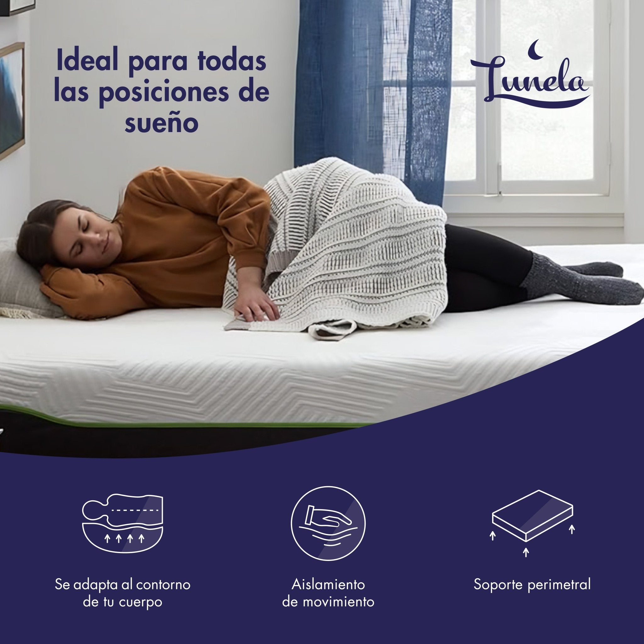 Colchón Lunela Látex Hybrid 25cm - Lunela