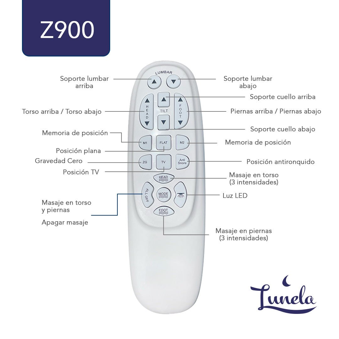 Z900 Cama Eléctrica Ajustable - Lunela