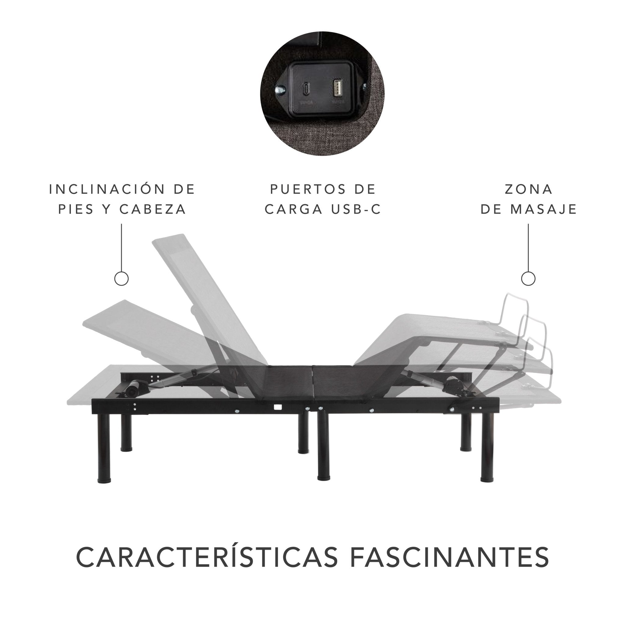 Cama Eléctrica Ajustable M455 - Lunela