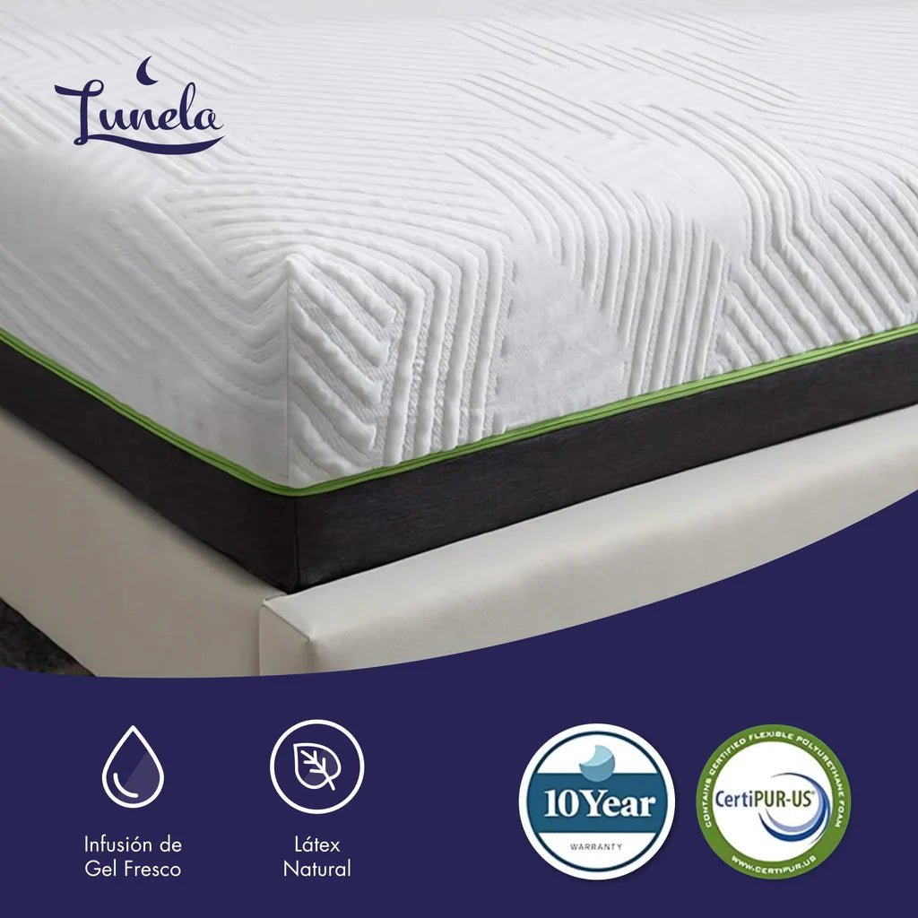 Sistema de Descanso Z767 &amp; Colchón Lunela Látex Hybrid Tamaño California King - Lunela