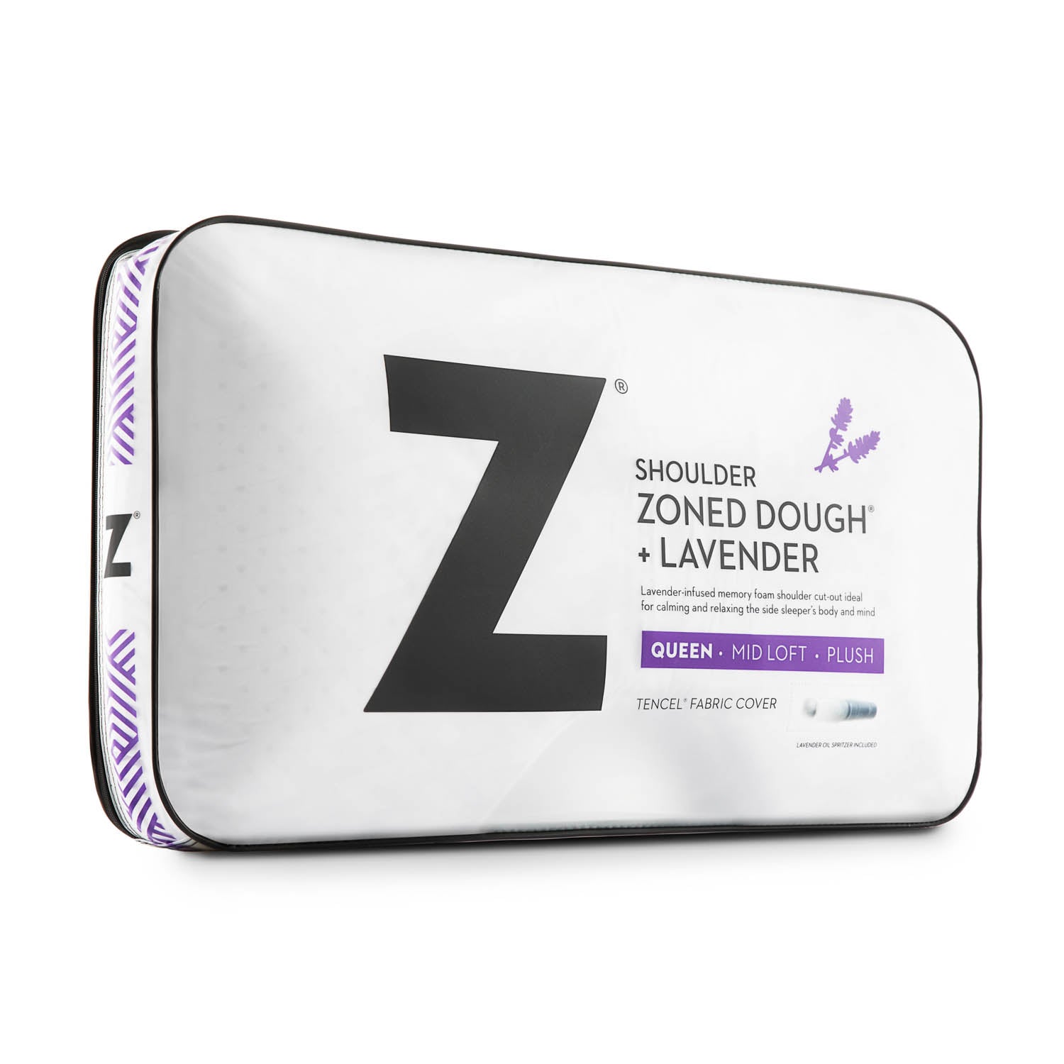 Almohada Z Shoulder Cutout Zoned Lavender - Lunela