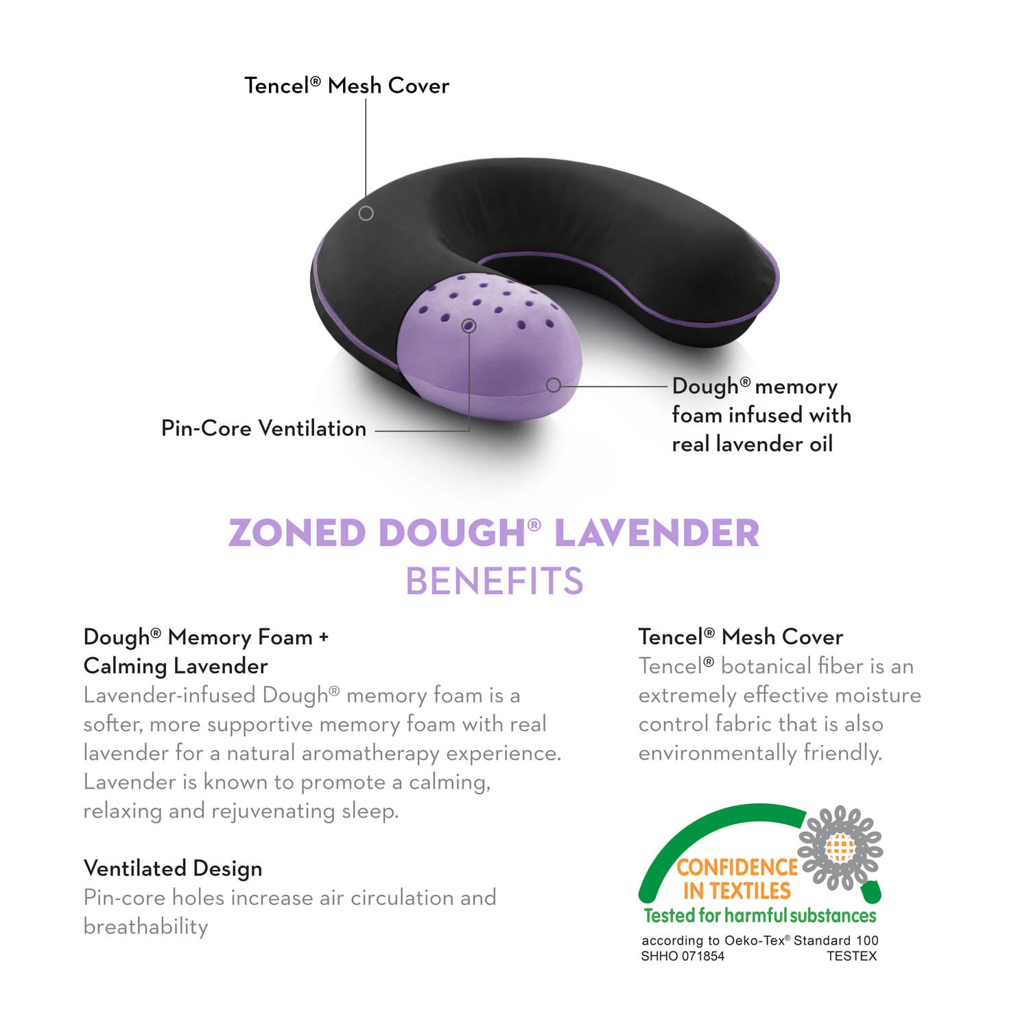 Almohada Z Zoned Lavender Travel Neck - Lunela